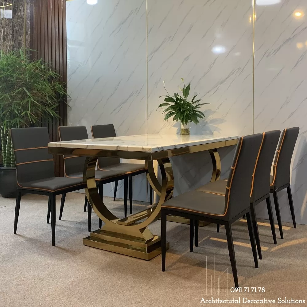 Bộ Bàn Ăn Mặt Đá 6 Ghế Cao Cấp
